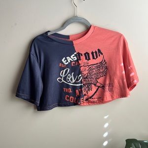 Cropped Two color tee